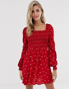 Платье мини в горошек Cleobella deliah - Красный