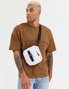 Коричневая oversize-футболка из вафельного трикотажа с отделочными швами ASOS DESIGN - Коричневый