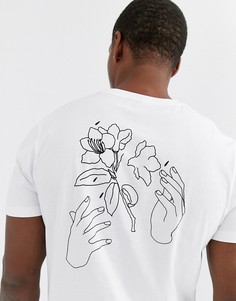 Футболка с принтом на спине ASOS DESIGN - Белый