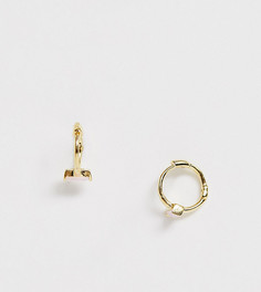 Золотистые серьги-кольца с опалом Astrid & Miyu - Золотой