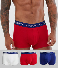 Набор из 3 эластичных боксеров-брифов из микрофибры Lacoste Colours - Мульти