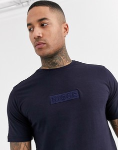 Темно-синяя футболка с вышитым логотипом Nicce - Темно-синий