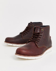 Кожаные походные ботинки коричневого цвета Levis Jax - Коричневый