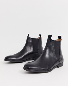 Черные кожаные ботинки челси H by Hudson aherston - Черный