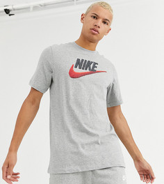 Футболка с логотипом-галочкой Nike Tall - Серый