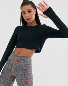 Укороченный лонгслив ASOS 4505 - Черный