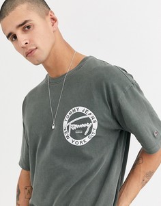 Футболка оливкового цвета с логотипом Tommy Jeans - Зеленый