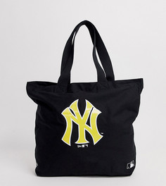 Черная сумка-тоут с логотипом в стиле ретро эксклюзивно от New Era NY - Черный