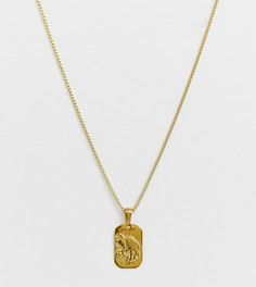 Позолоченное ожерелье с подвеской Телец Image Gang - Золотой
