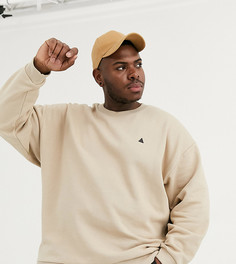 Бежевый oversize-свитшот ASOS DESIGN Plus - Бежевый