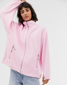 Розовая флисовая куртка Weekday - Розовый