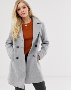 Строгое двубортное пальто Fashion Union - Серый