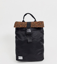 Нейлоновый рюкзак с леопардовым принтом Mi-Pac day pack SP - Черный