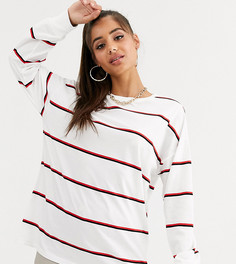 Лонгслив в полоску с отделкой на манжетах ASOS DESIGN Tall - Мульти