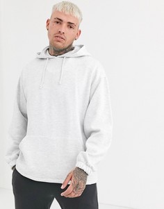 Белый меланжевый oversize-худи ASOS DESIGN - Белый