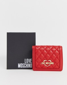 Стеганый кошелек из искусственной кожи Love Moschino - Красный