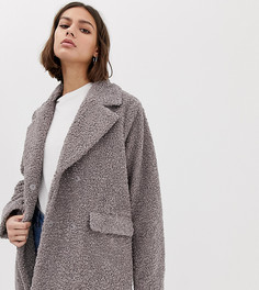 Пальто с плюшевой текстурой Ichi - Серый