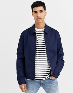 Темно-синяя куртка Харрингтон ASOS DESIGN - Темно-синий