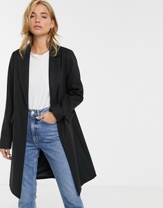 Черное пальто на пуговицах New Look - Черный