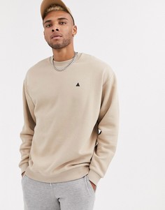 Бежевый oversize-свитшот с треугольником ASOS DESIGN - Бежевый