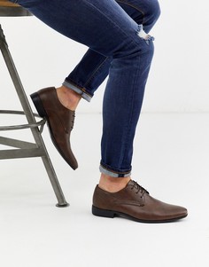 Светло-коричневые туфли дерби с перфорацией Burton Menswear - Рыжий