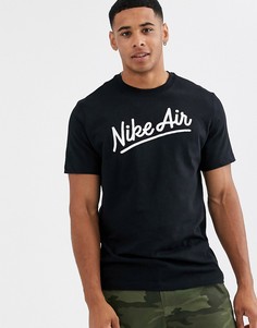 Черная футболка с логотипом Nike Air - Черный
