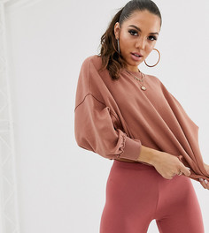 Светло-коричневый выбеленный свитшот с широкими рукавами ASOS DESIGN - Коричневый