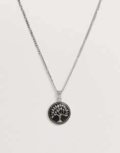 Серебристое ожерелье с подвеской в виде дерева Seven London - Серебряный