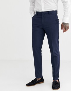 Узкие брюки в синюю и красную клетку Burton Menswear - Темно-синий