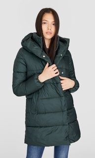 Стеганое пальто с двойным воротником, Limited Edition Stradivarius