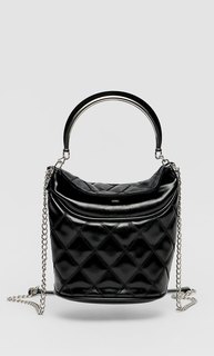 Стеганая сумка с цепочкой и ручкой Stradivarius