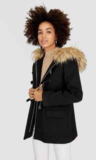Тренч с капюшоном Stradivarius