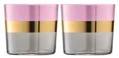 Наборы стаканов LSA International Bangle Набор из 2 стаканов 310 мл розовый