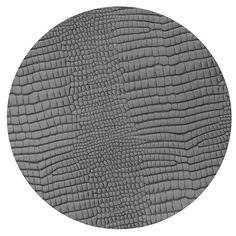 Салфетки LIND DNA CROCO silver-black подстановочная салфетка круглая, диаметр 24 см, толщина 2мм