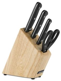Наборы ножей ARCOS Universal Набор из 3-х кухонных ножей с ножницами на деревянной подставке