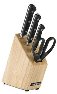 Наборы ножей ARCOS Clasica Набор из 3-х кухонных ножей с ножницами на деревянной подставке