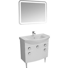 Мебель для ванной Triton Лира 80 белый, 3 двери, 2 ящика
