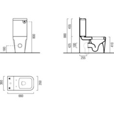 Унитаз с бачком GSI Traccia с сиденьем микролифт (6917 11 bi, 6981 11 bi, MS69CN11 bi, BPCDF cr)
