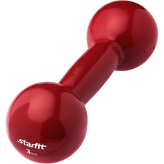 Гантель Starfit виниловая DB-102 3 кг, темно-красный (1 шт.)
