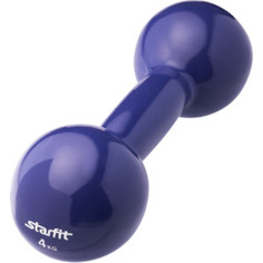 Гантель Starfit виниловая DB-102 4 кг, темно-синий (1 шт.)