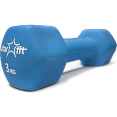 Гантель Starfit неопреновая DB-201 3 кг, синий (1 шт.)