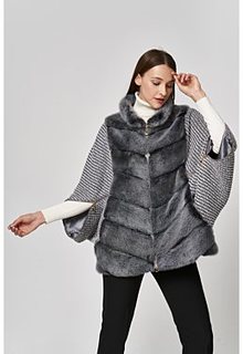 Комбинированная норковая шуба Virtuale Fur Collection