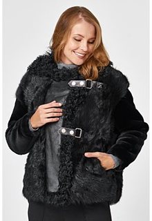 Короткая шуба из овчины Virtuale Fur Collection