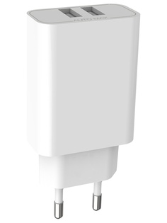 Зарядное устройство Pero TC02 2xUSB 2.1A White ТС02W2A ПЕРО