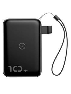 Внешний аккумулятор Baseus Power Bank Mini S Bracket 10W Wireless Charger 10000mAh 18W Black PPXFF10W-01