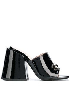 Gucci мюли на высоком каблуке