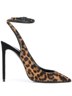Saint Laurent леопардовые туфли-лодочки