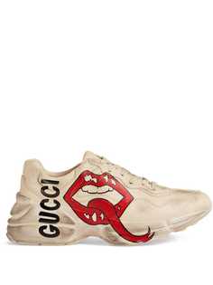 Gucci кроссовки Rhyton с принтом