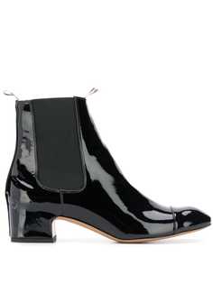 Thom Browne лакированные ботинки челси на наборном каблуке