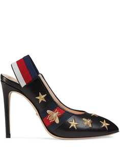 Gucci туфли-лодочки с отделкой Web